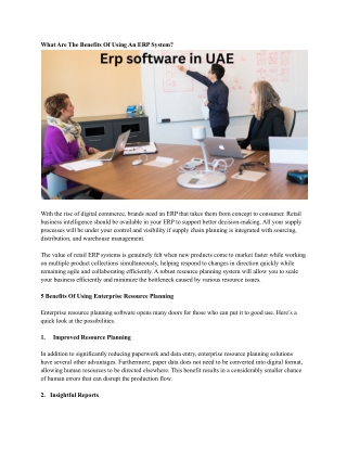 Erp software in UAE