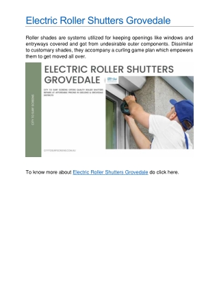 Electric Roller Shutters Grovedale