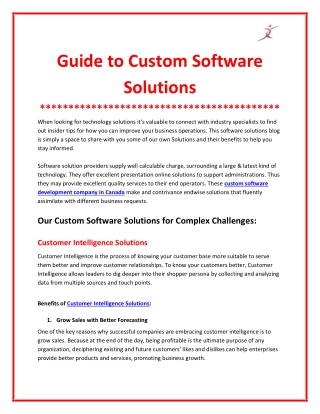 Ultimate Guide to Custom Software Solutions