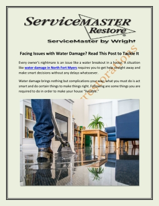 Best Water Damage Company in North Fort Myers - Service Master Restorations