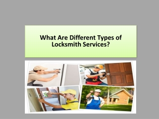 What Are Different Types of Locksmith Services?