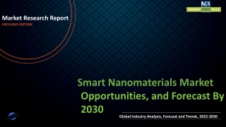 Smart Nanomaterials Market Revenue Growth and Quantitative Analysis Till 2030