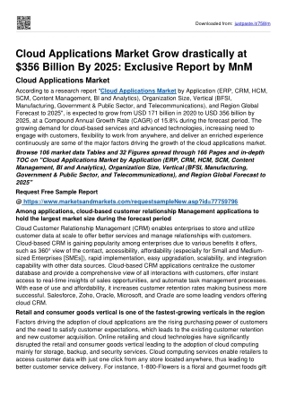 Cloud Applications Market Size To Reach $356 billion By 2025 | New Opportunities