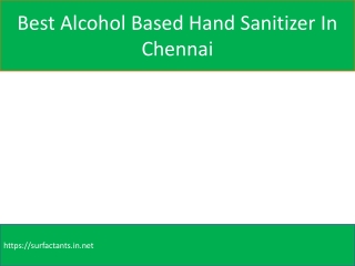 Alcohol Based Hand Sanitizer Manufacturers In Chennai