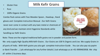 Milk Kefir Grains in India