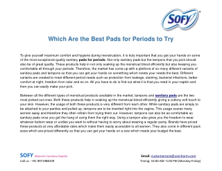 Which Are the Best Pads for Periods to Try