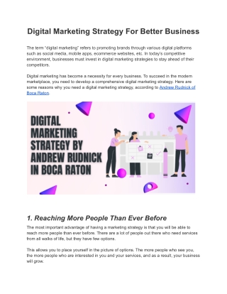 Tips For Better Digital Marketing Strategy