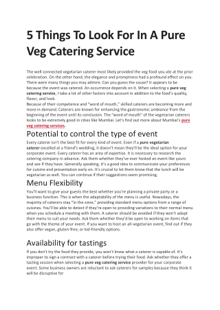 5 Things To Look For In A Pure Veg Catering Service (1)