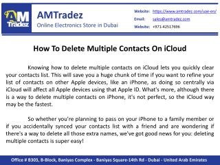 How To Delete Multiple Contacts On iCloud - AMTradez