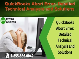 QuickBooks Abort Error Detailed Technical Analysis and Solutions