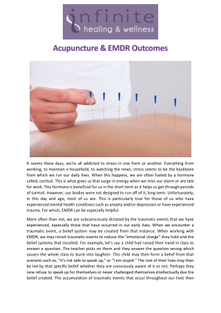 Acupuncture & EMDR Outcomes