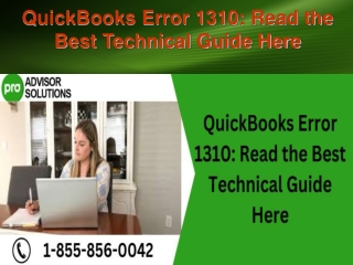 QuickBooks Error 1310 Read the Best Technical Guide Here