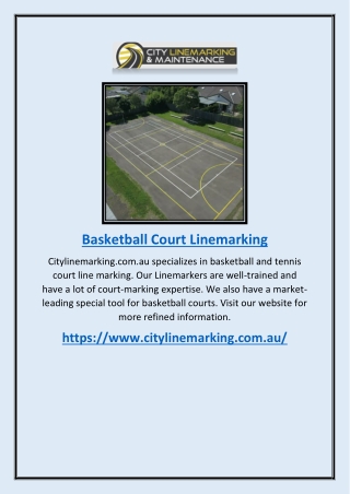 Basketball Court Linemarking | Citylinemarking.com.au