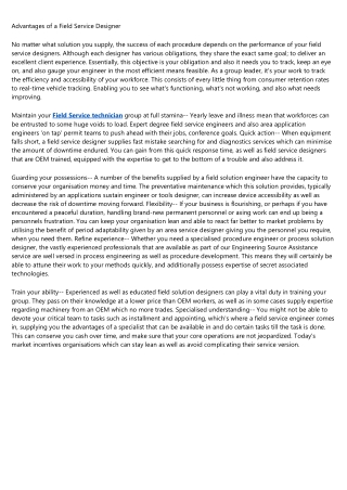 10 Compelling Reasons Why You Need field service engineer job