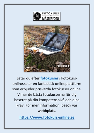 Fotokurser | Fotokurs-online.se