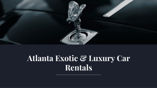 LUXURY RENTAL CAR IN KENNESAW GEORGIA