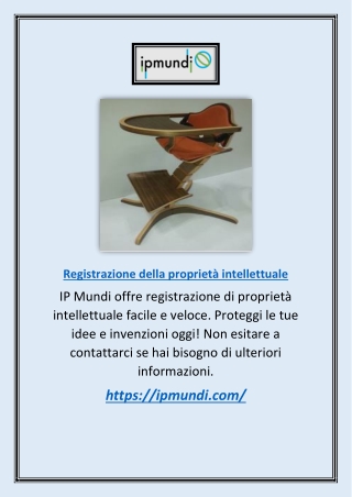 Registrazione Proprietà Intellettuale | Ipmundi.com