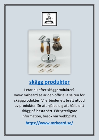 skägg produkter | www.mrbeard.se