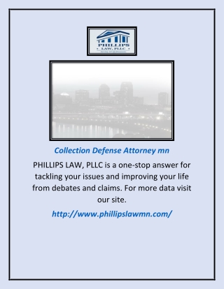 Collection Defense Attorney mn | phillipslawmn.com
