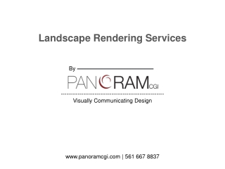 Landscape Rendering Services by Panorama CGI