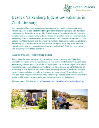 Vakantie in Valkenburg