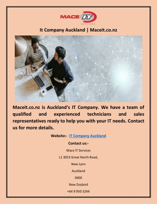 It Company Auckland | Maceit.co.nz