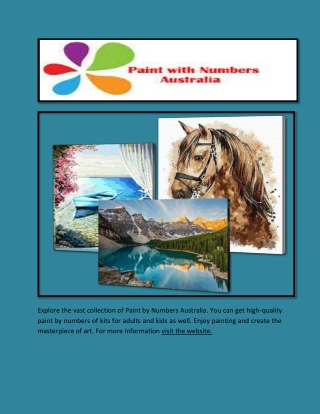 Paint by Numbers Australia – Painting Accessories, Supplies & More