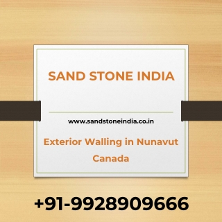 Exterior Walling in Nunavut Canada - Sand Stone India