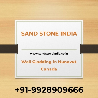 Wall Cladding in Nunavut Canada - Sand Stone India