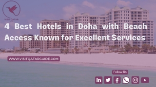 4 Best Hotels in Doha with Beach Access Known for Excellent Services