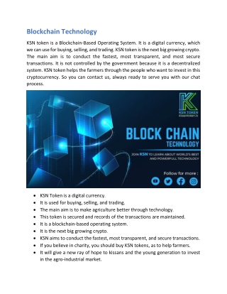 Blockchain Technology