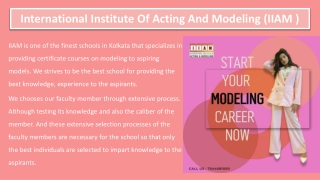 International Institute Of Acting And Modeling (IIAM )
