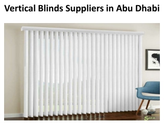 Vertical Blinds Suppliers in Abu Dhabi