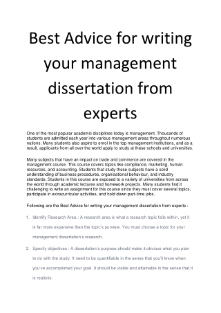 Best Advice for writing your management dissertation from experts-1