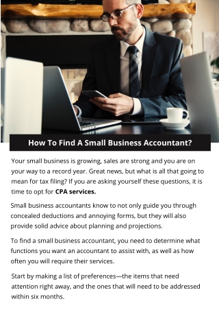 How To Find A Small Business Accountant?