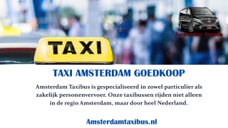 Taxi Amsterdam Goedkoop