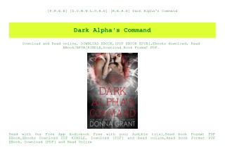 [F.R.E.E] [D.O.W.N.L.O.A.D] [R.E.A.D] Dark Alpha's Command (DOWNLOAD E.B.O.O.K.^)