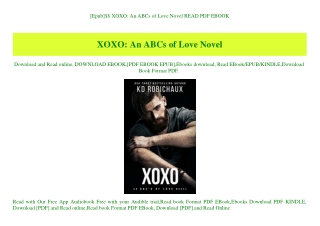 [Epub]$$ XOXO An ABCs of Love Novel READ PDF EBOOK