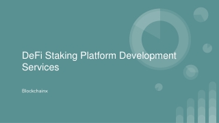 DeFi Staking Platform Development Services