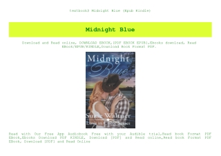 textbook$ Midnight Blue (Epub Kindle)