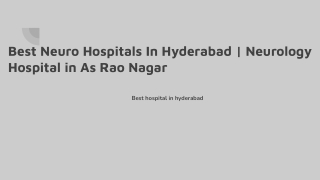 Best Neuro Hospitals In Hyderabad _ Neurology Hospital in As Rao Nagar