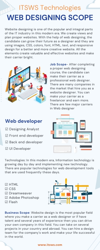 Web Designing Job and  Business Scope