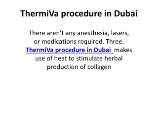 ThermiVa procedure in Dubai