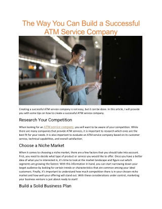 Atm service company