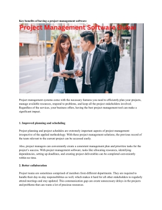 Project Management Software Dubai