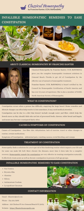 Infallible Homeopathic Remedies to Ease Constipation