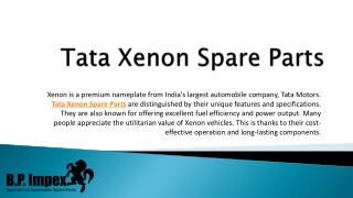 Tata Xenon Spare Parts