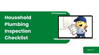 Household Plumbing Inspection Checklist