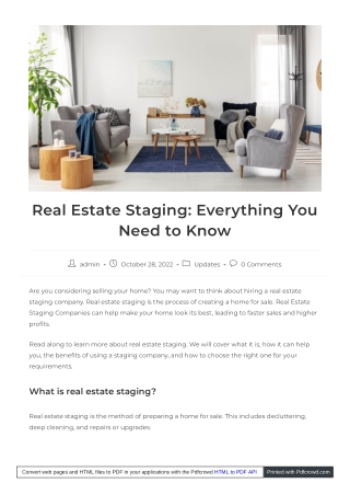 Can real estate staging companies also work as interior designer?