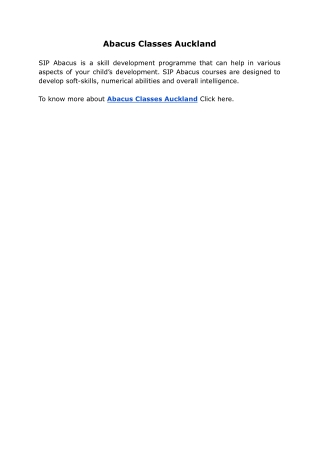 Abacus Classes Auckland